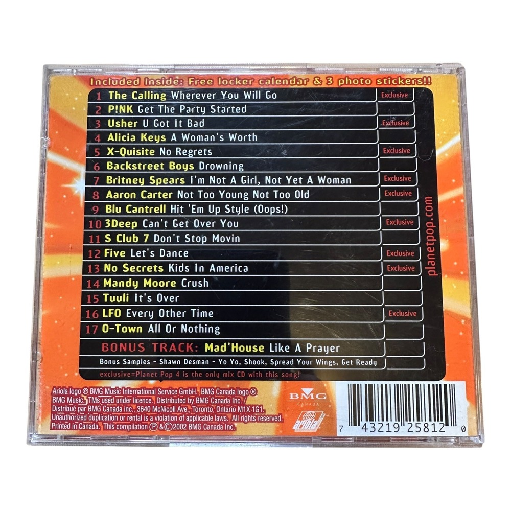 Planet Pop 4 On CD Compilation Pink Britney Spears Usher O-Town Y2K Music - Picture 2 of 2